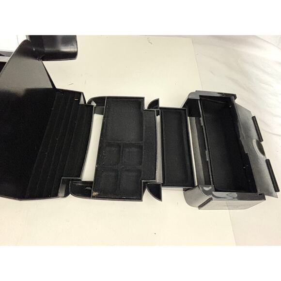 Vintage 1980s The Jewel Kit Expandable Fold-Out Jewelry Box Black USA Made - Picture 5 of 16